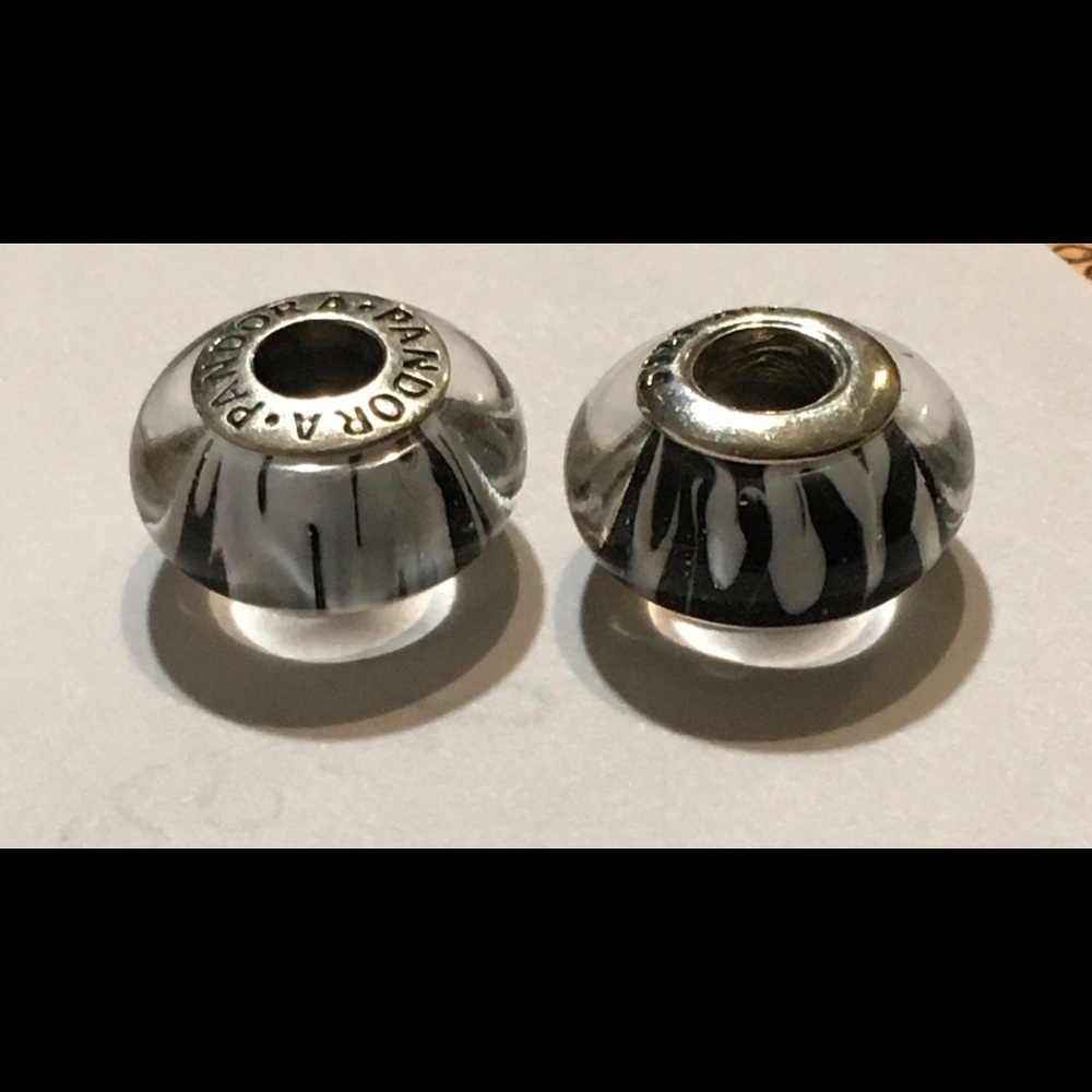Pandora zebra Muranos set of 2 790938